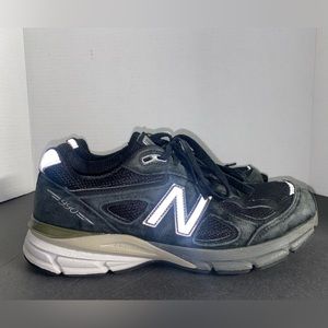 New Balance 990V4 Mens Size 9.5 Blue Suede Shoes Sneakers M990NV4 Made In USA